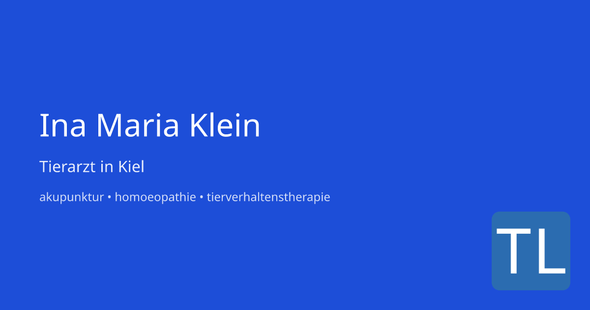 Ina Maria Klein – Tierarzt in Kiel