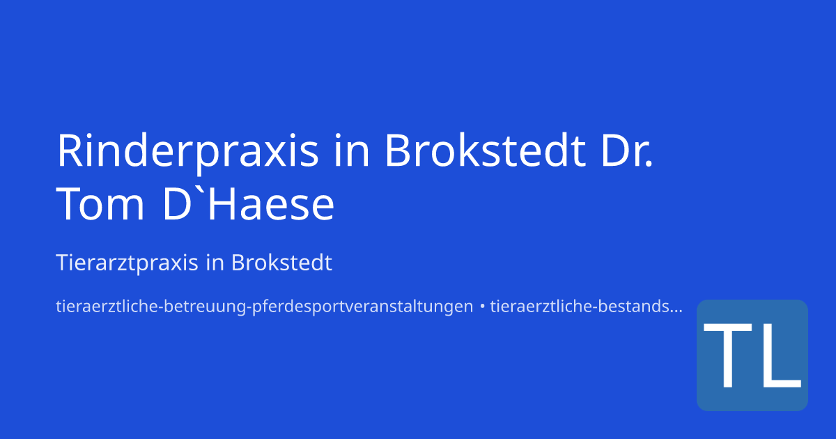 Rinderpraxis in Brokstedt Dr. Tom D`Haese in Brokstedt